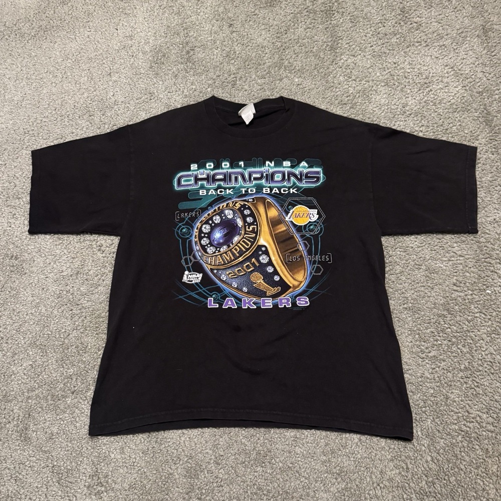 Vintage Los Angeles Lakers 2001 NBA Champions Back To Back Shirt Size XL